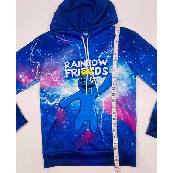 Boys Youth Sz 8 Rainbow Friends Roblox Galaxy Graphic Hoodie Character Pullover - Picture 7 of 8